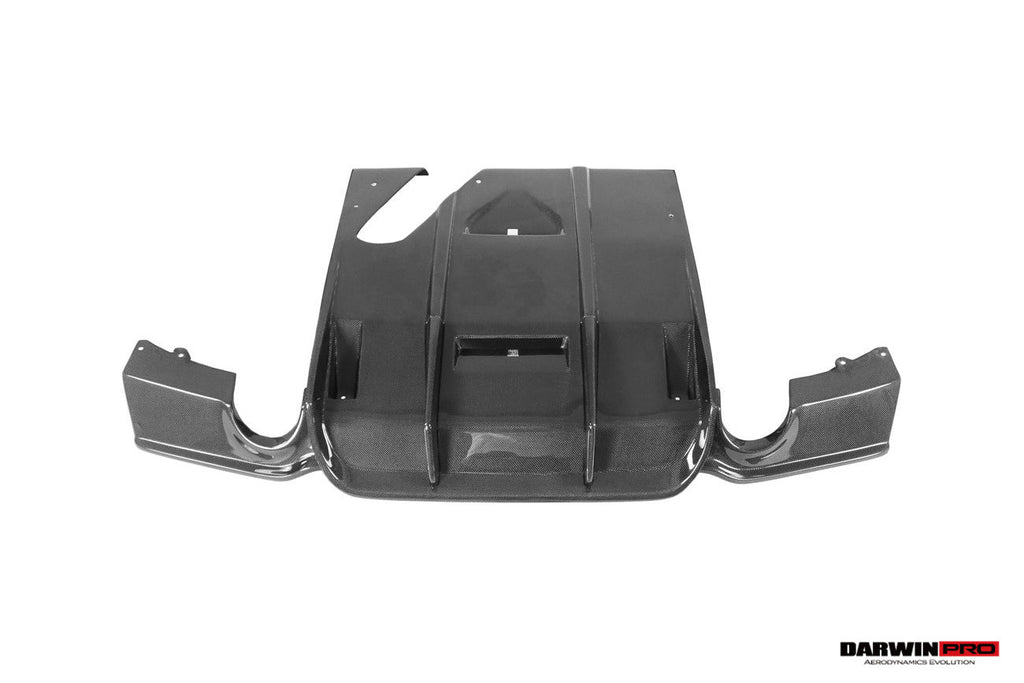 2013-2019 BMW 3 Series F30 F35 M-Tech GV Carbon Fiber Rear Lip with Diffuser & Caps - DarwinPRO Aerodynamics