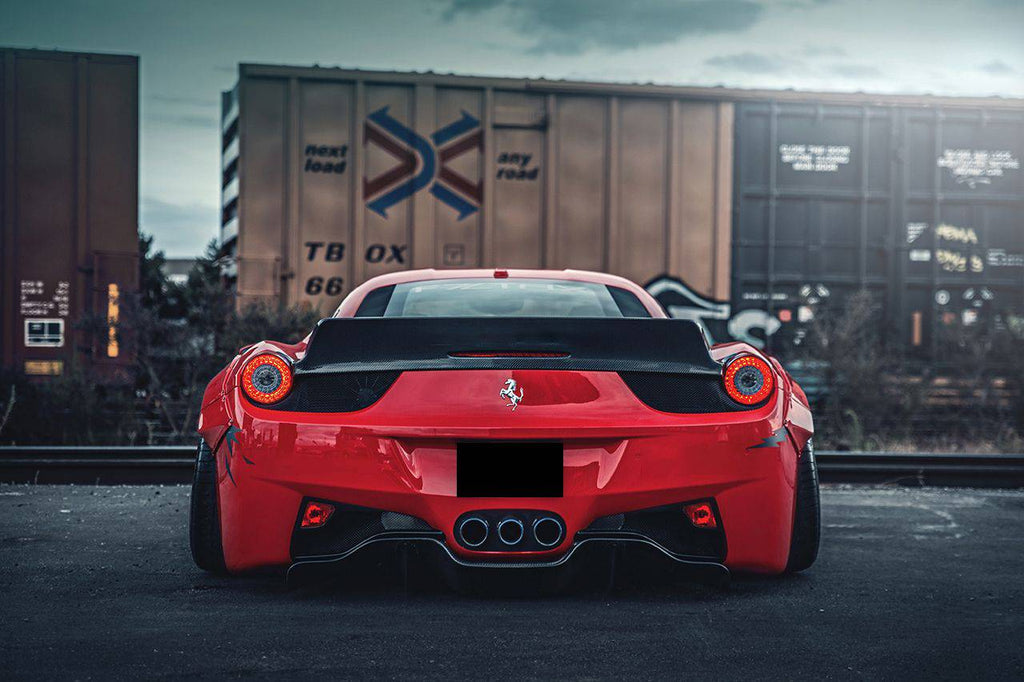 2010-2015 Ferrari 458 Coupe & Spider DE Style Rear Diffuser - Carbonado