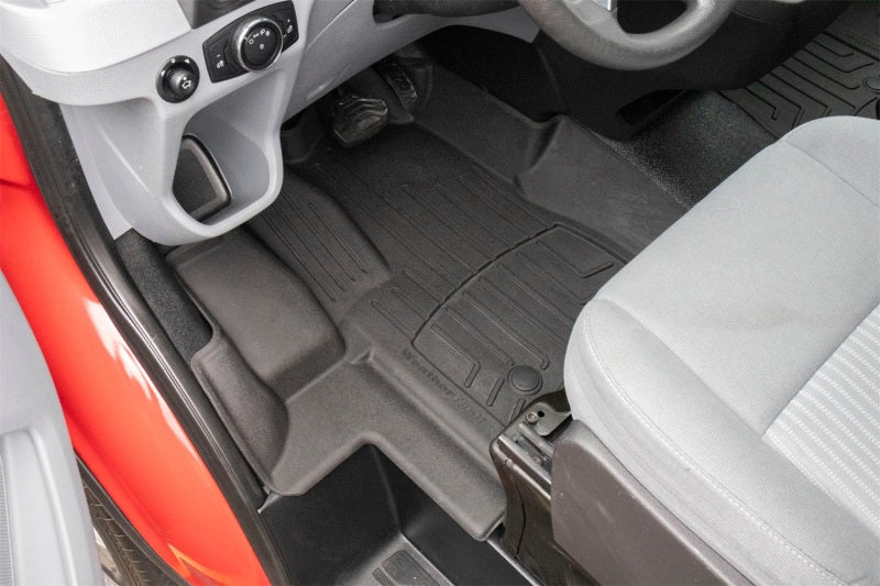 WeatherTech 15-19 Ford Transit 1st Row Front FloorLiner HP for Vinyl Floors - Black
