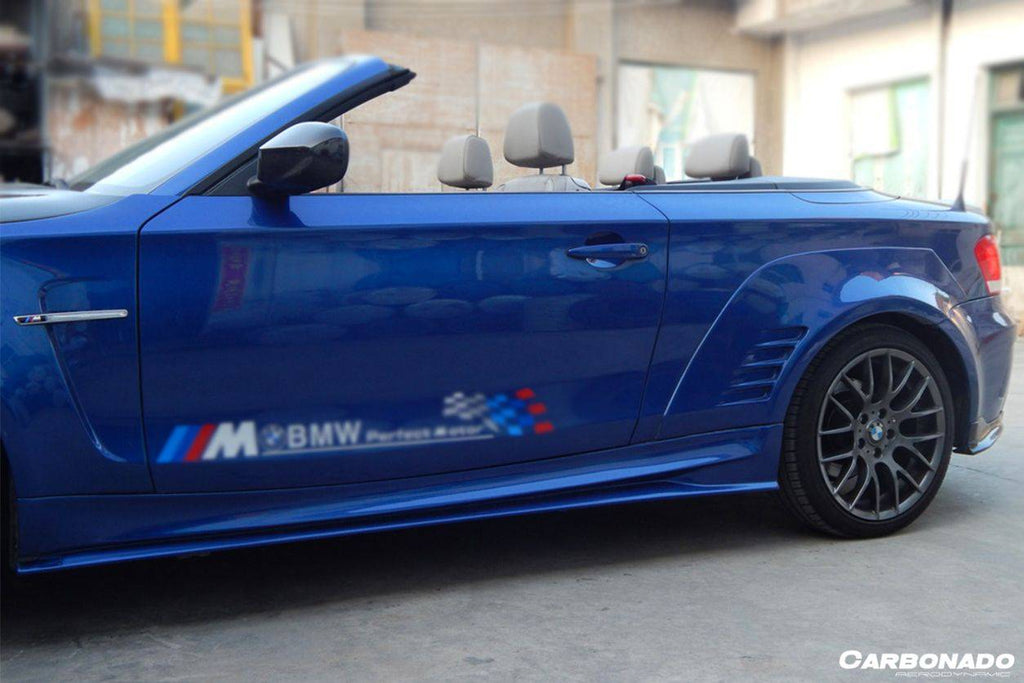 2008-2013 BMW E82 E88 1 Series RZ Style Side Skirts - Carbonado