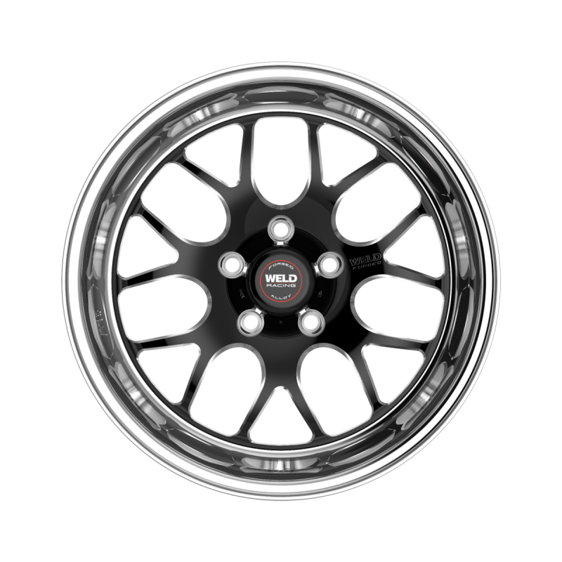 Weld S77 15x4 / 5x120.65 / 1.5 BS / 3.18 HB - Black Center - Polished Shell - Non-BL Wheel
