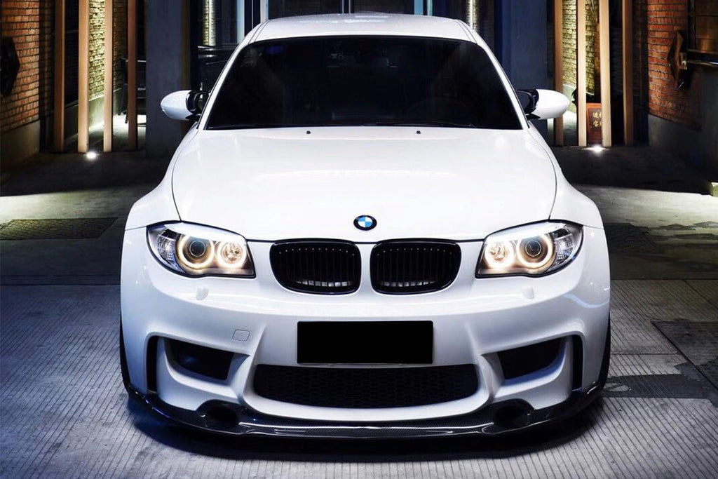 2011-2012 BMW 1M RZS Style Carbon Fiber Front Lip - Carbonado