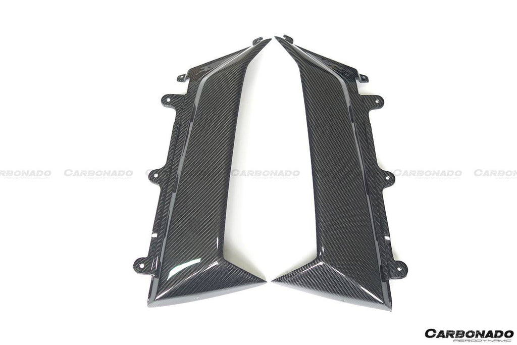 2011-2016 Lamborghini Aventador LP700 Coupe OEM Style Carbon Fiber Quarter Panel Fender Vent Outside - Carbonado