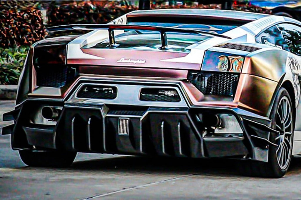 2004-2008 Lamborghini Gallardo IRON Style Rear Bumper - DarwinPRO Aerodynamics