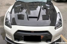 Load image into Gallery viewer, 2008-2016 Nissan GTR R35 CBA/DBA GTC Style Carbon Fiber Hood - Carbonado Aero