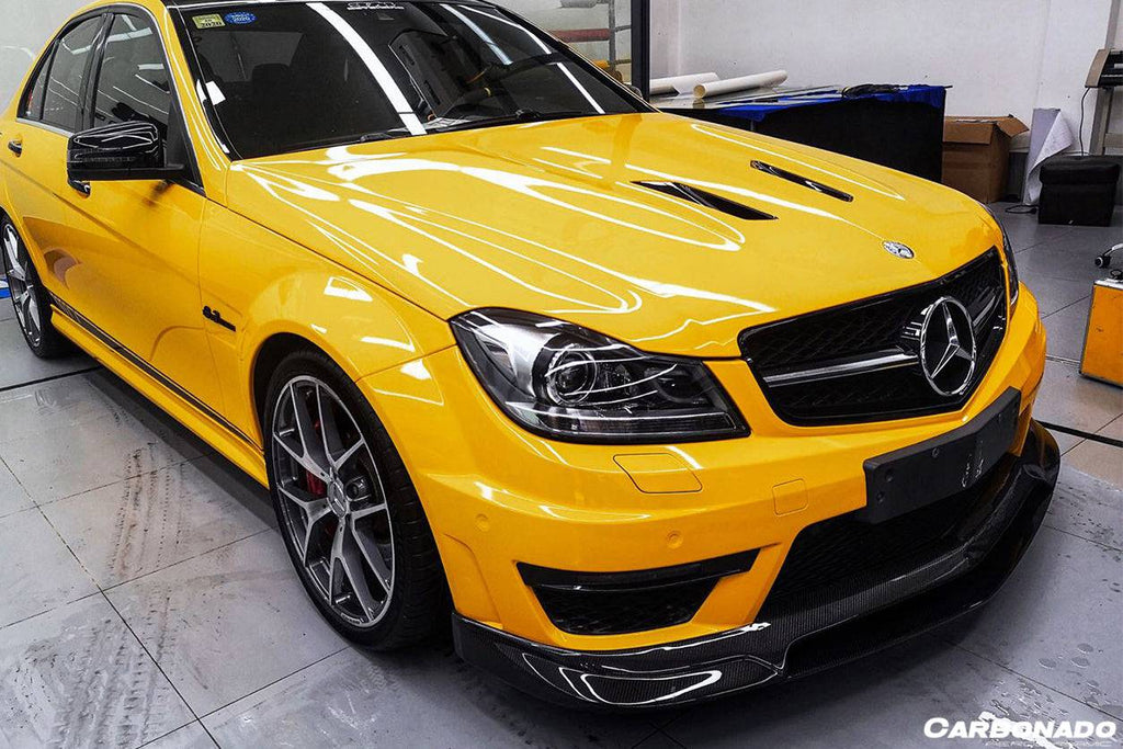 2012-2014 Mercedes Benz W204 C63 AMG RZ Style Carbon Fiber Front Lip - Carbonado Aero