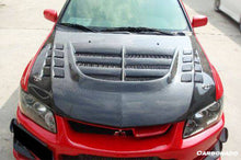 Load image into Gallery viewer, 2003-2006 Mitsubishi Evo 7/8/9 VTX Style Carbon Fiber Hood - Carbonado Aero