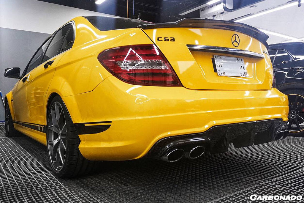 2008-2013 Mercedes Benz W204 Sedan C Class C63 AMG C74 Style Carbon Fiber Spoiler - Carbonado Aero