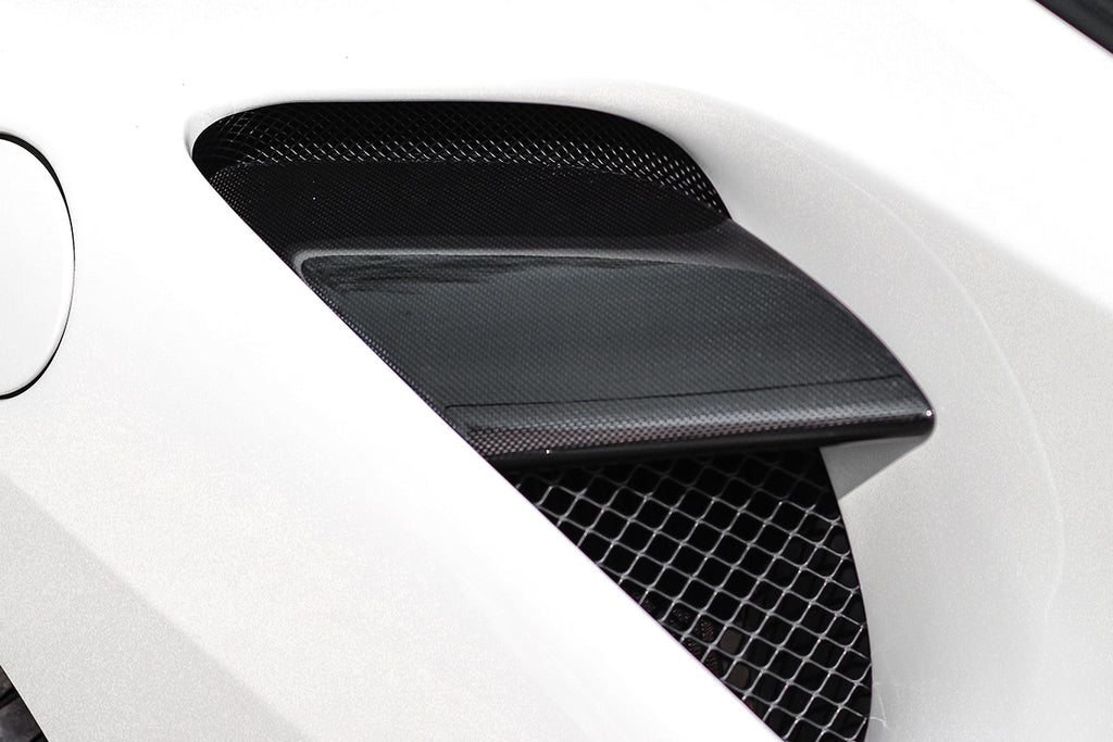 2015-2020 Ferrari 488 GTB & Spider Dry Carbon Fiber Side Air Intake Fins - DarwinPRO Aerodynamics