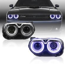 Load image into Gallery viewer, 2015-2024 Dodge Challenger RGB Color Change OEM Replica Headlights