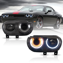 Load image into Gallery viewer, 2008-2014 Dodge Challenger OEM Replica Headlights Projector LED Lights