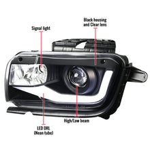 Load image into Gallery viewer, 2010-2013 Chevy Camaro 6th Gen Style Headlights – OEM Bumper Fitment, LED Light Bar