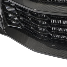 Load image into Gallery viewer, 2019-2025 Chevy Camaro SS RS LT Black Panther ZL1 1LE 1PC Full Gloss Carbon Fiber Track Package Front Bumper Conversion for RS Headlights