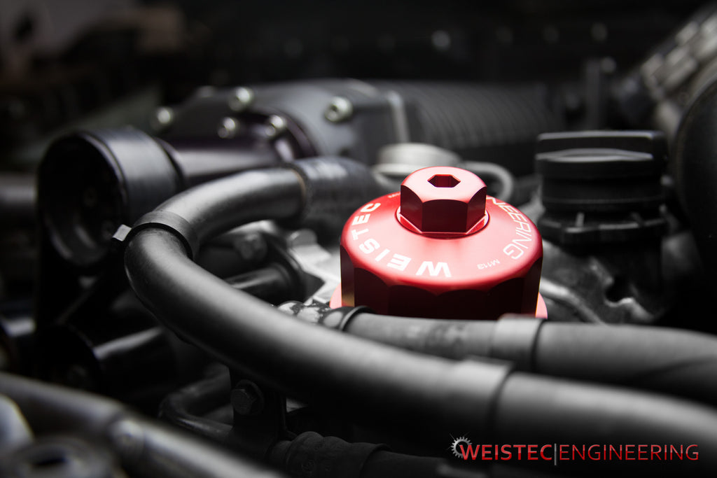 Weistec Billet Oil Filter Cap, M113 M113K, Red for Mercedes-Benz