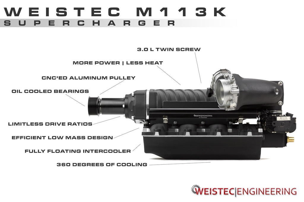 Weistec M113K Supercharger System, S55 Mercedes-Benz S55 AMG