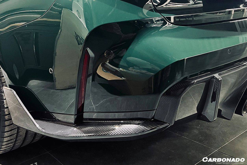2021-UP BMW M4 G82 & G83 MP Style Carbon Fiber Middle Rear Lip with Caps - Carbonado