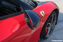 Load image into Gallery viewer, 2010-2015 Ferrari 458 Coupe &amp; Spider &amp; Speciale OE Style DRY Carbon Fiber Mirror Housing - Carbonado