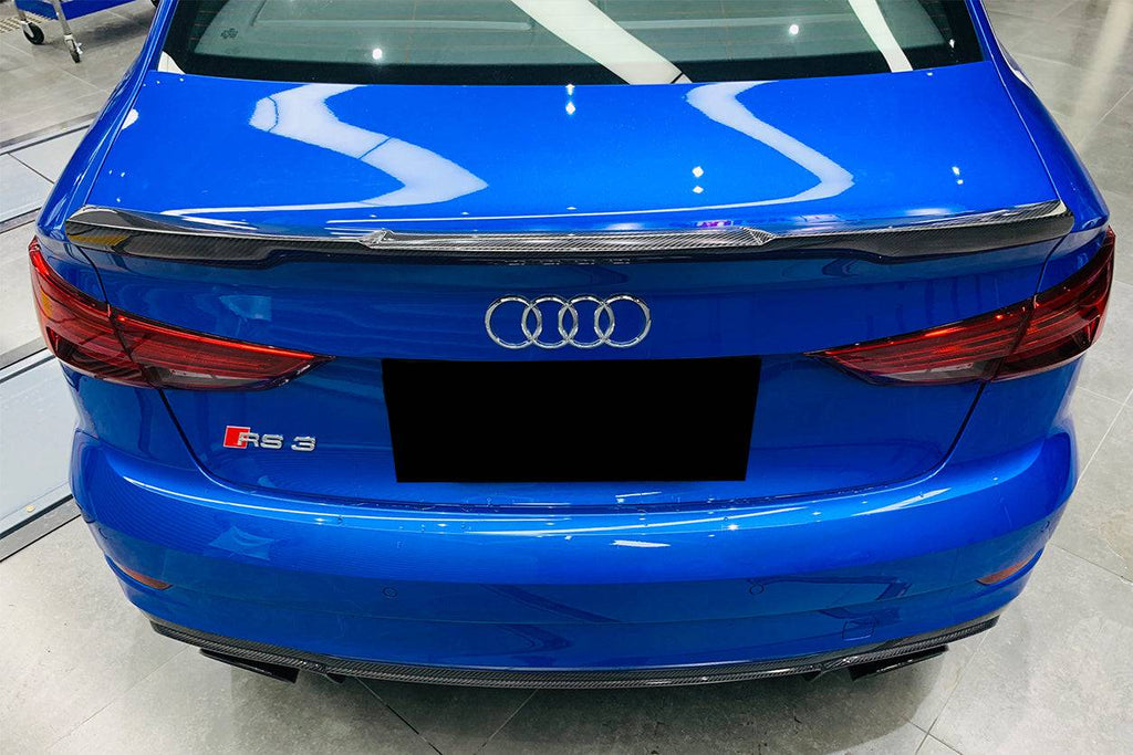 2013-2020 Audi S3/ A3 /RS3 Sedan RW Style Carbon Fiber Trunk Spoiler - Carbonado
