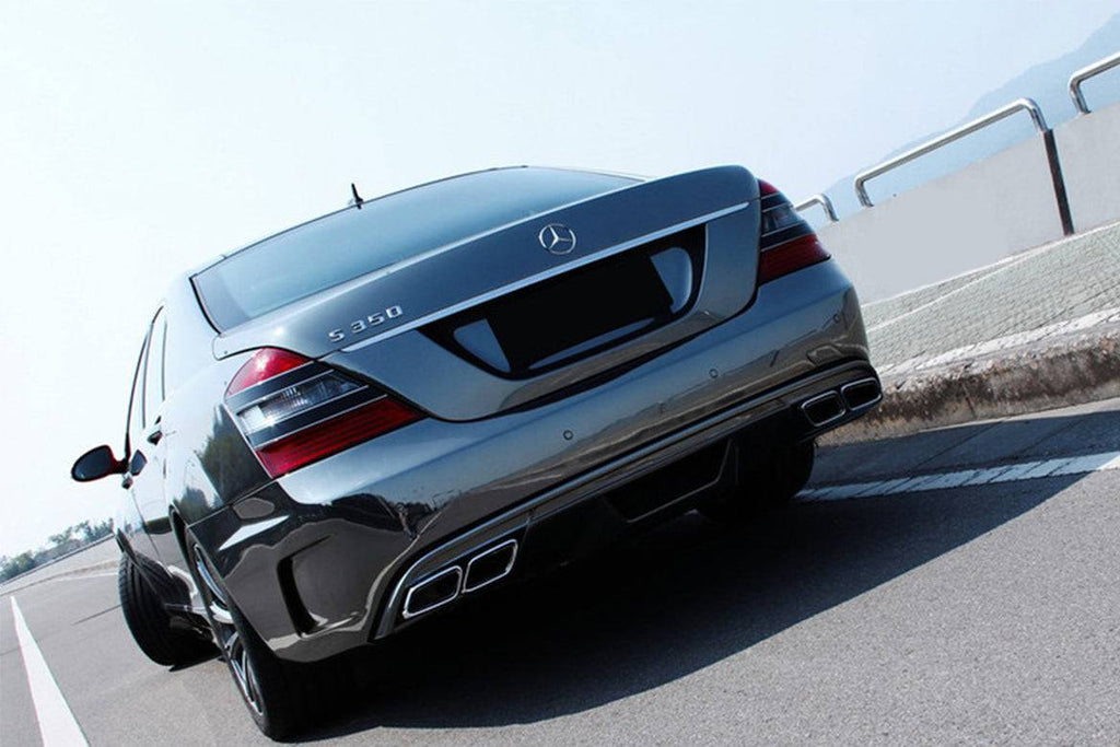 2007-2009 Mercedes Benz W221 S Class BK Style Rear Bumper - Carbonado