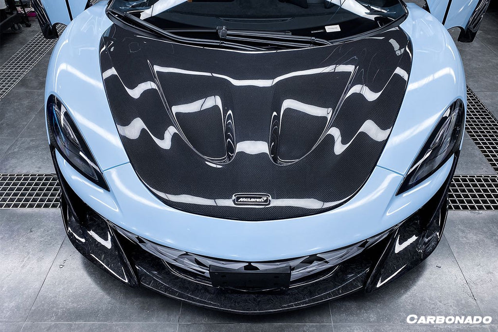 2018-2021 McLaren 540c 570s 600lt P1 Style Carbon Fiber Hood - Carbonado Aero