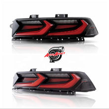 Load image into Gallery viewer, 2010-2011 CHEVY CAMARO VELOX LED TAILLIGHTS GLOSS BLACK/RED LENS + CUSTOM HARNESS