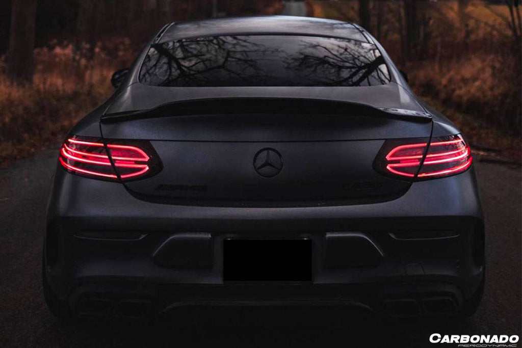 2015-2021 Mercedes Benz W205 C63 C-Class Coupe PS Style Trunk Spoiler - Carbonado Aero