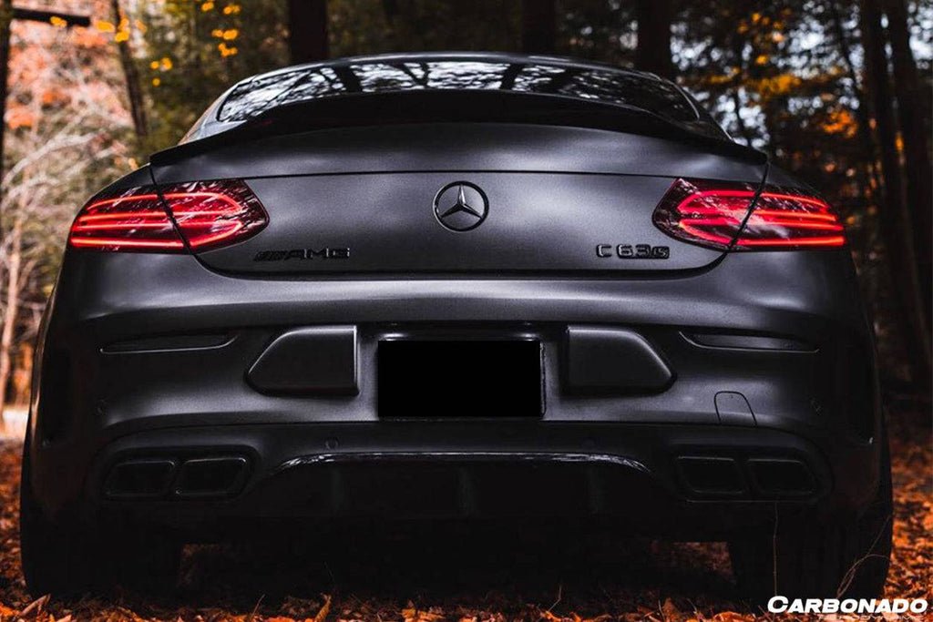 2015-2021 Mercedes Benz W205 C63 C-Class Coupe PS Style Trunk Spoiler - Carbonado Aero
