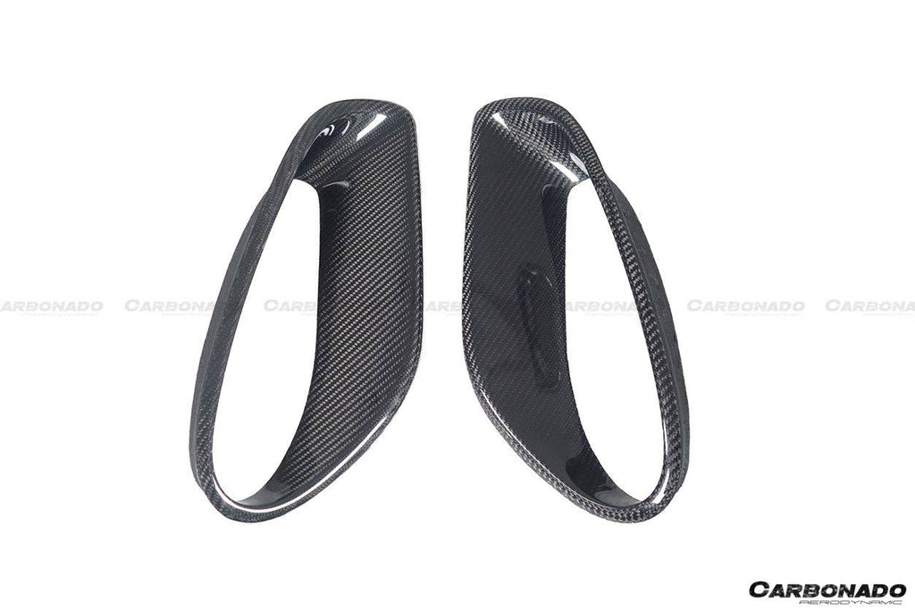 2013-2019 Porsche 911 991-2 Turbo S OEM Style Carbon Fiber Quarter Panel Side Scoops - Carbonado Aero