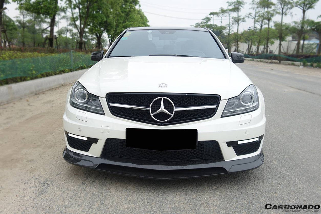 2012-2014 Mercedes Benz W204 C63 AMG RZ Style Carbon Fiber Front Lip - Carbonado Aero