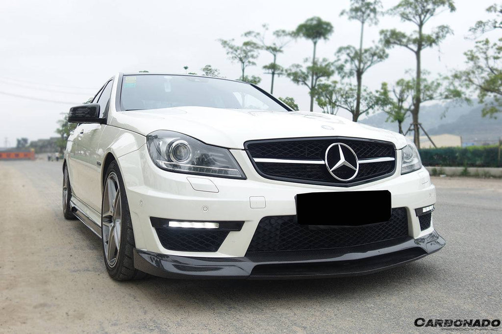 2012-2014 Mercedes Benz W204 C63 AMG RZ Style Carbon Fiber Front Lip - Carbonado Aero