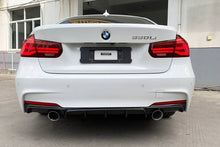 Load image into Gallery viewer, 2013-2019 BMW 3 Series F30 F35 MP Style Carbon Fiber Dual Exhaust Rear Lip (For M-Tech Only) - Carbonado