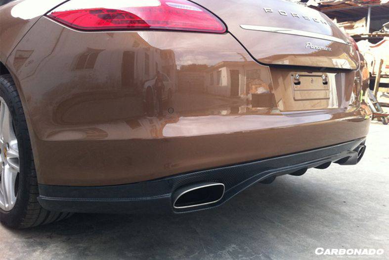 2010-2013 Porsche Panamera 970.1 GMT Style Carbon Fiber Rear Lip - Carbonado