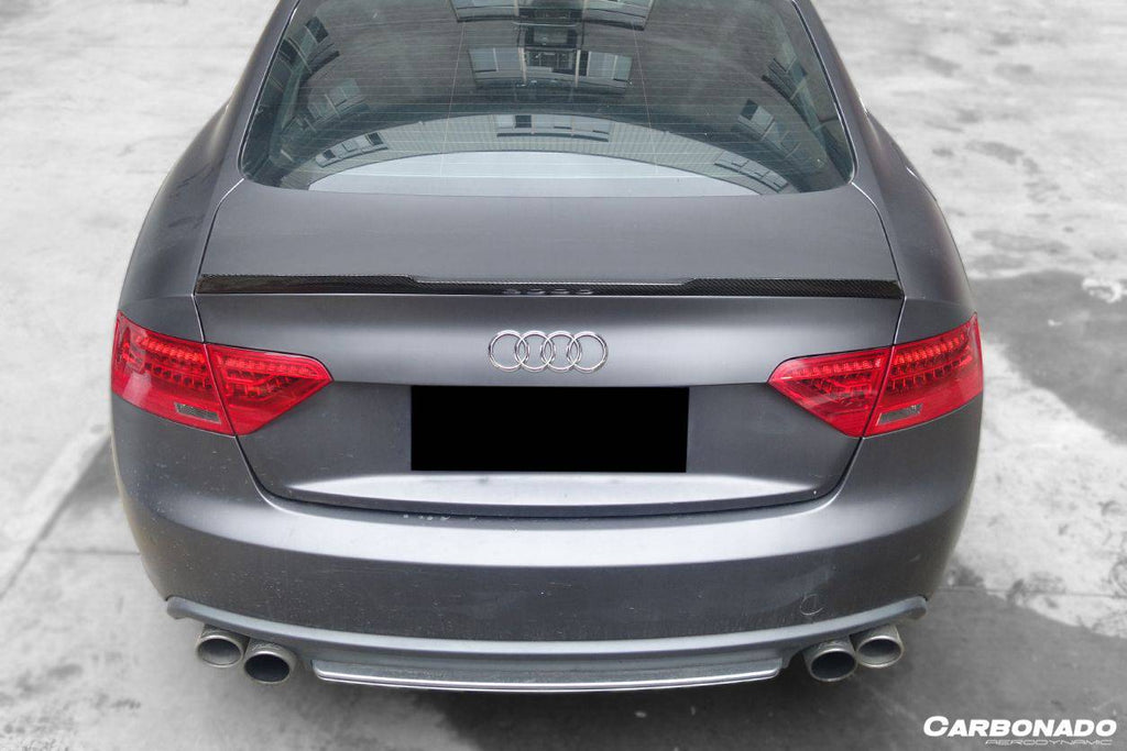 2009-2015 Audi A5 Coupe RW Style Carbon Fiber Trunk Spoiler - Carbonado Aero