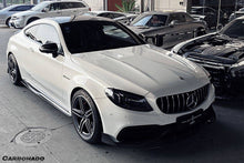 Load image into Gallery viewer, 2015-2021 Mercedes Benz W205 C63/S AMG Coupe Carbon Fiber Side Skirts Extension Add On Lip - Carbonado Aero
