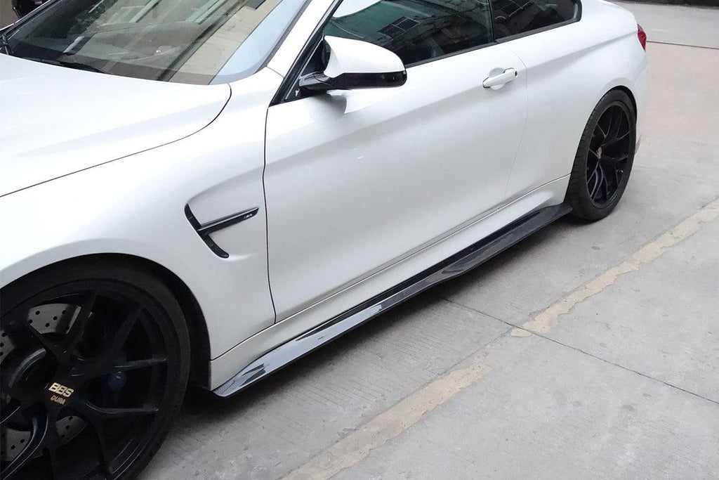 2014-2020 BMW M4 F82 SM Style Carbon Fiber Side Skirts - Carbonado