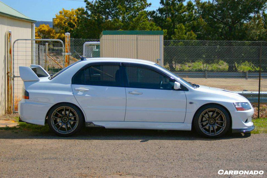 2003-2006 Mitsubishi Evolution 7/8/9 RX Style Carbon Fiber Spliter - Carbonado Aero