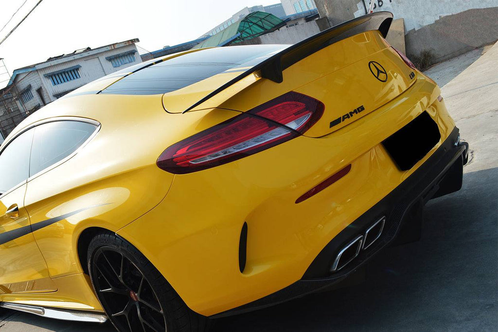 2015-2021 Mercedes Benz C-Class C63 AMG W205 Coupe RT-II Style Trunk Spoiler - Carbonado