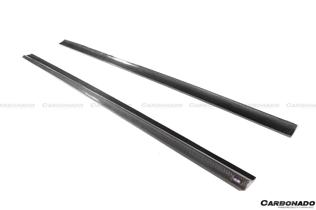 2008-2014 Mercedes Benz W204 C63 AMG RZ Style Carbon Fiber Side Skirts - Carbonado Aero