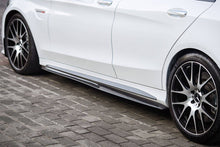 Load image into Gallery viewer, 2015-2021 Mercedes Benz W205 C63/S AMG Sedan Carbon Fiber Side Skirts Extension Add On Lip - Carbonado