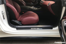 Load image into Gallery viewer, 2014-2021 Mercedes Benz C217 S63/S65 AMG Coupe OE Style Dry Carbon Fiber Door Sills Steps Cover - Carbonado Aero