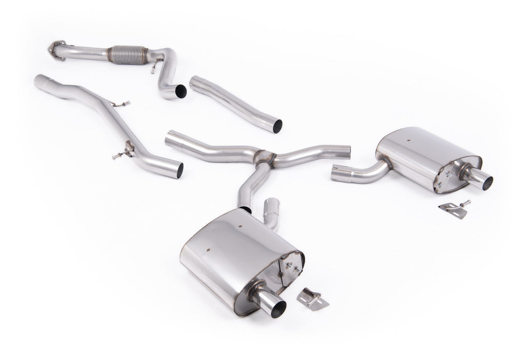 Milltek Non-Resonated Cat-Back Exhaust for Audi B9.5 A4 2.0 TFSI Quattro