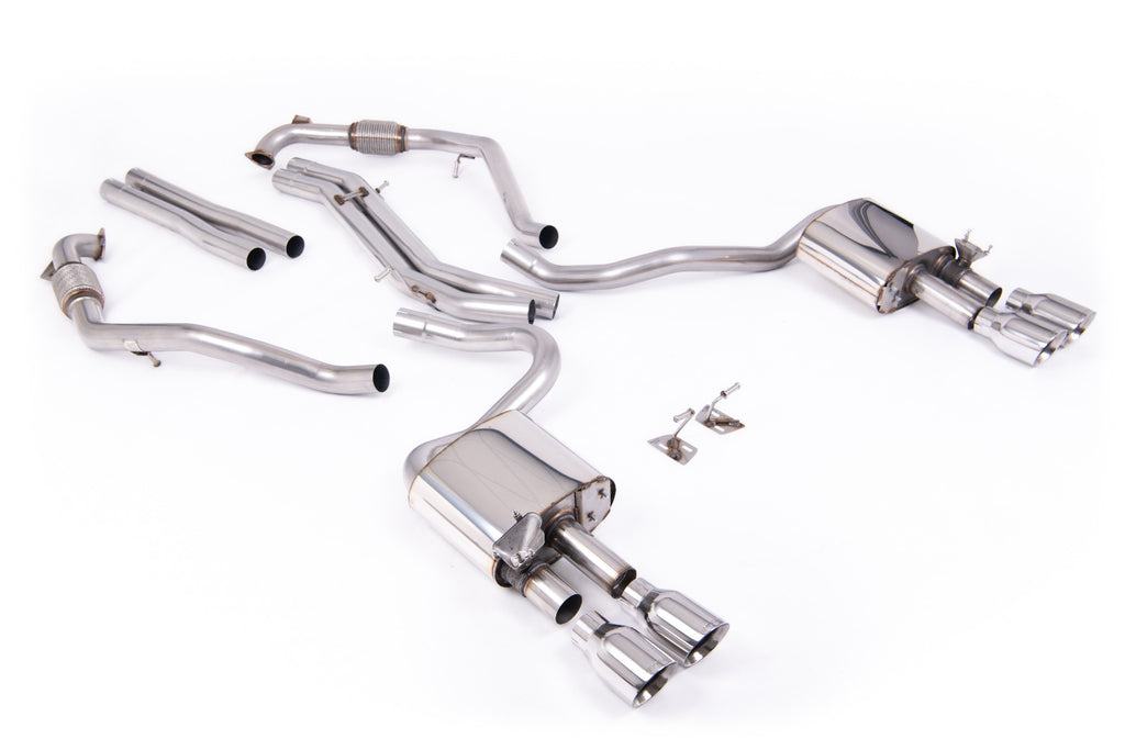 Milltek Non-Resonated Cat-Back for Audi B9 S5 Sportback, Polished Tips