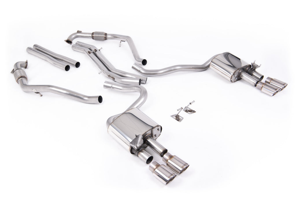 Milltek Non-Resonated Cat-Back for Audi S5 B9 Sportback, Polished Tips