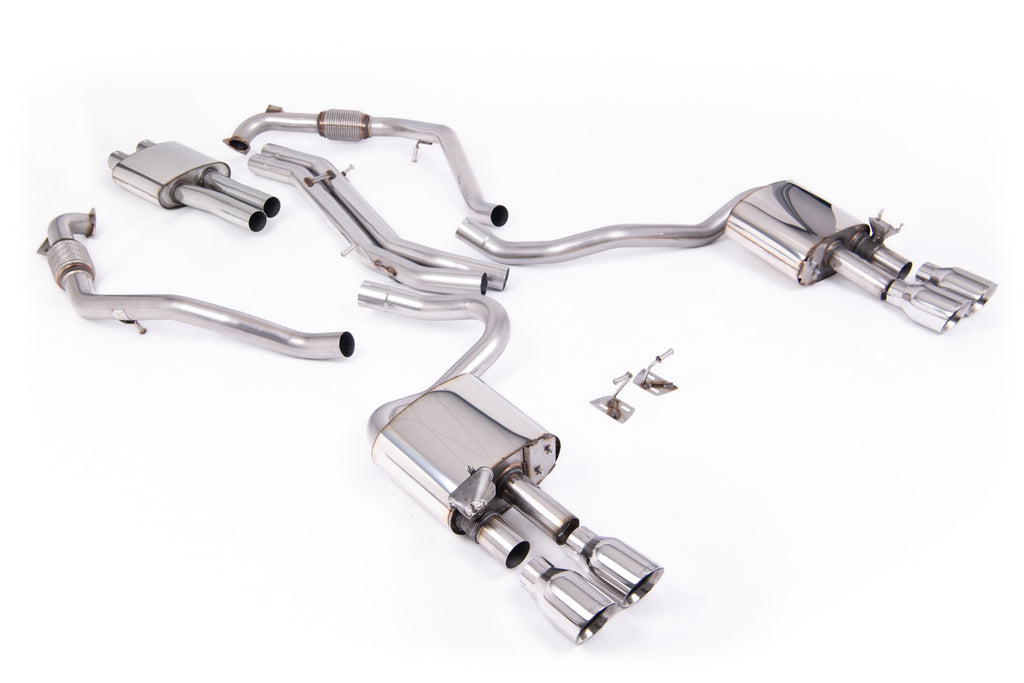 Milltek Resonated Cat-Back Exhaust for Audi B9 S5 3.0 V6, Polished Tips
