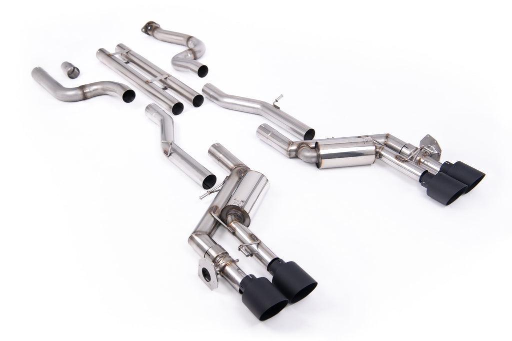 Milltek Valved Cat-Back Exhaust for Chevrolet Camaro SS / RS / ZL1 6.2L V8 Gen 6, Cerakote Black Tips