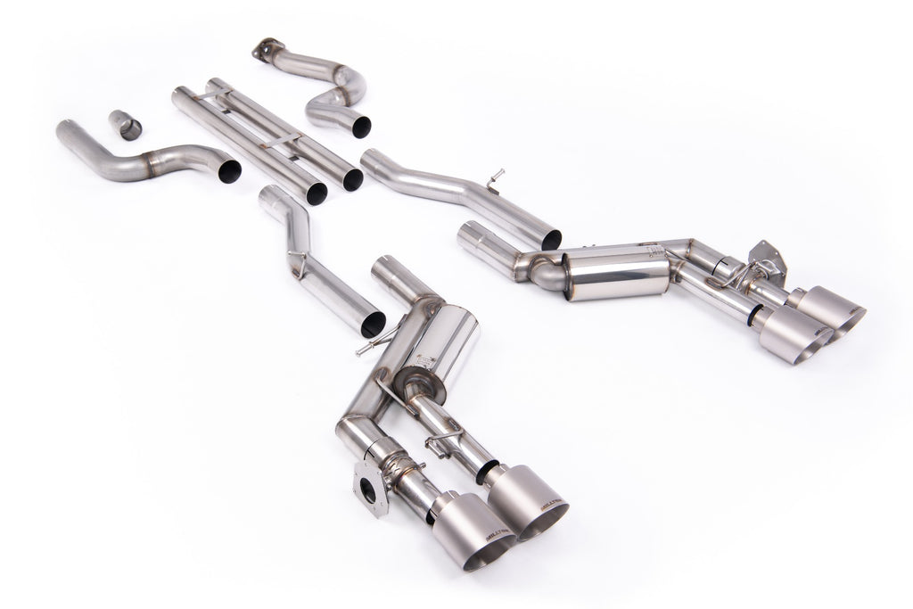 Milltek Valved Cat-Back Exhaust for Chevrolet Camaro SS / RS / ZL1 6.2L V8 Gen 6, Brushed Titanium Tips