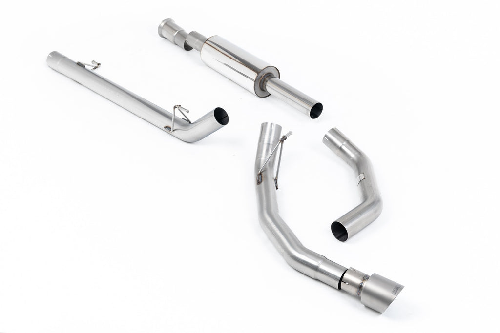 Milltek Road+ Single-Outlet Cat-Back Exhaust for Ford F-150 SuperCrew 5.0 V8, Brushed Titanium Tips