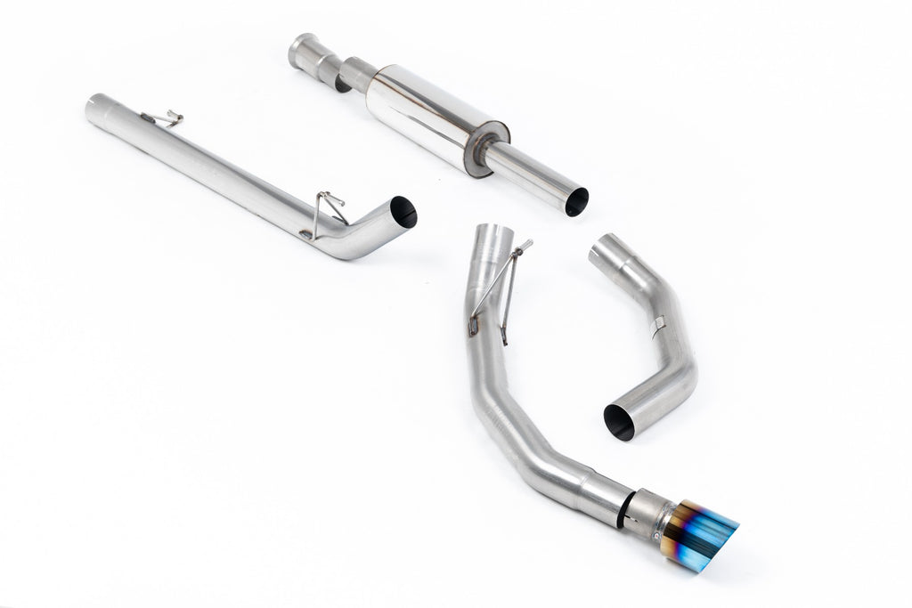 Milltek Road+ Single-Outlet Cat-Back Exhaust for Ford F-150 SuperCrew 5.0 V8, Burnt Titanium Tips