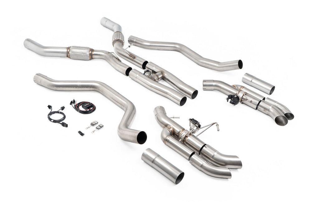 Milltek 80mm Non-Resonated Cat-Back Exhaust for Range Rover Vogue L460 P530, downturn Tips