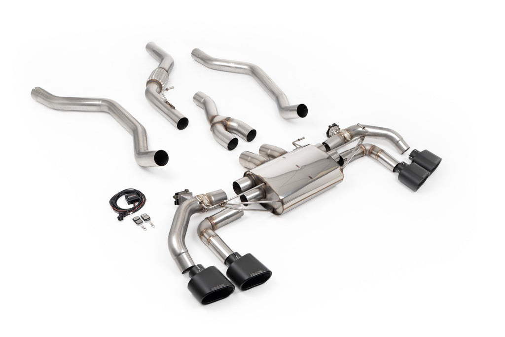 Milltek 80mm Valved Cat-Back Exhaust for Range Rover Sport P400 L461, Cerakote Black Oval Tips